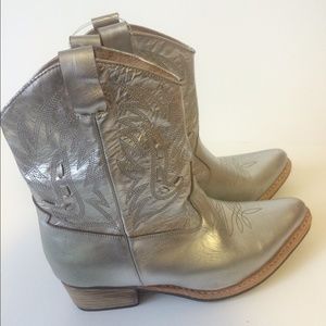 Jeffrey Campbell metallic cowboy boots