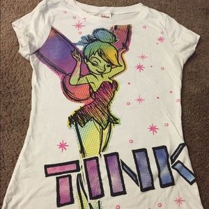 Colorful white Disney Tinkerbell shirt