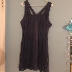 Ecoté charcoal/blue dress with strap design