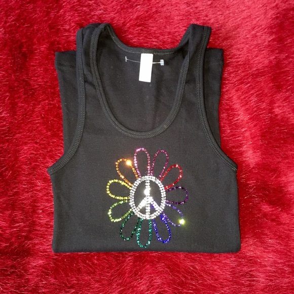 Rhinestones with Swarovski crystals, thank top