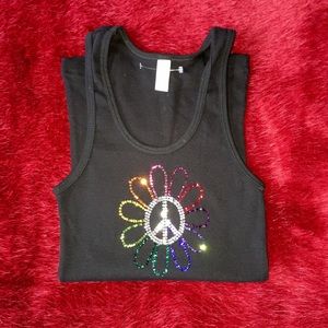 Rhinestones with Swarovski crystals, thank top