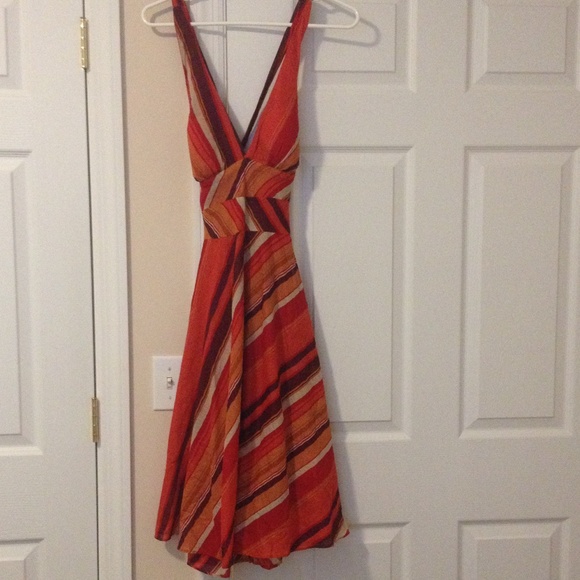 Summer striped midi dress