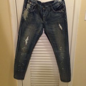 Vanilla Star Blue Wash Distressed Jeans