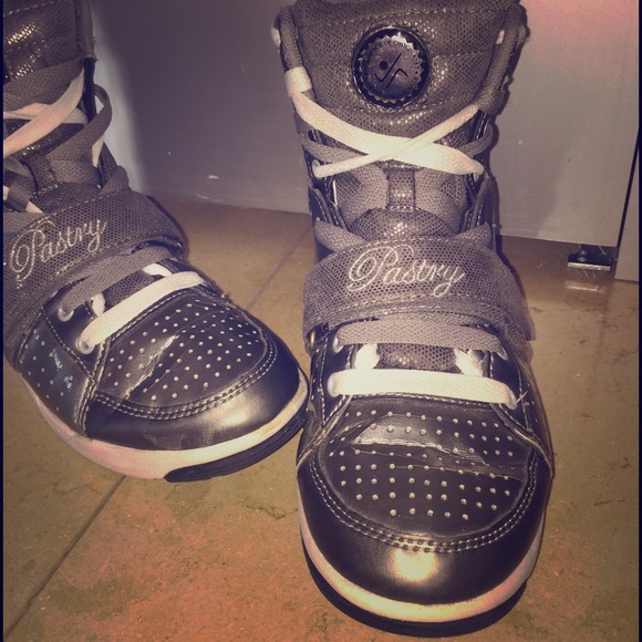 Silver hip hop shoes  SIGNED BY ROBERT HOFFMAN