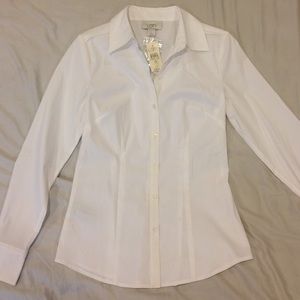 Ann Taylor Loft (NEW) white dress shirt