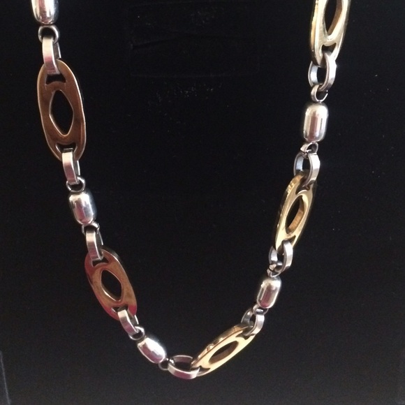 Men's Two-Tone Stainless Steel 24K Plated Chain