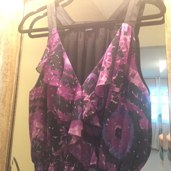 Purple and black blouse - Picture 2 of 4