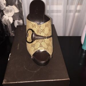 Gucci GG horsebit slide on