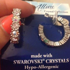 Hoop earrings with Swarovski Crystals