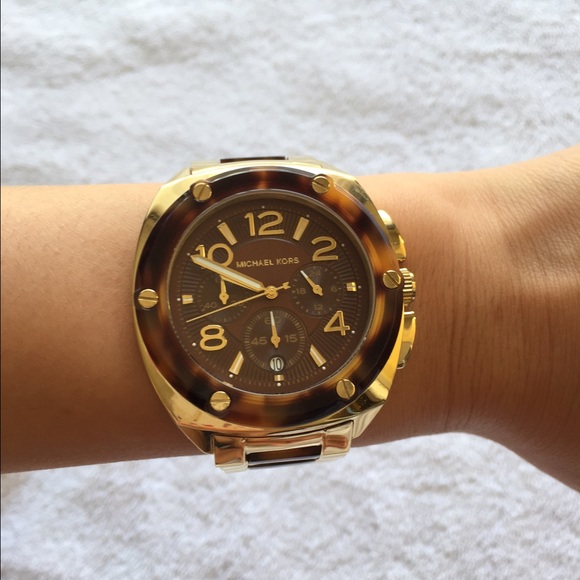 Michael Kors Tribeca Tortoise Acetate Watch