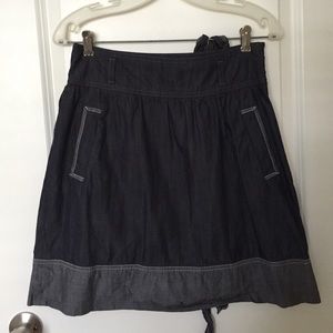Loft dark chambray skirt