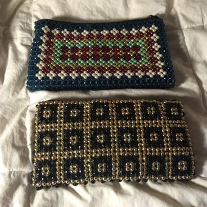 Black and blue clutch