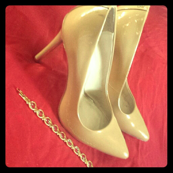 Authentic Coach Nude patent leather heels/ pump.