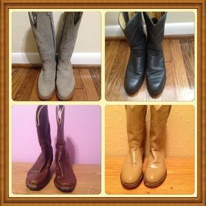Four Pair Womens size 5 Boots justin Ropers Olathe