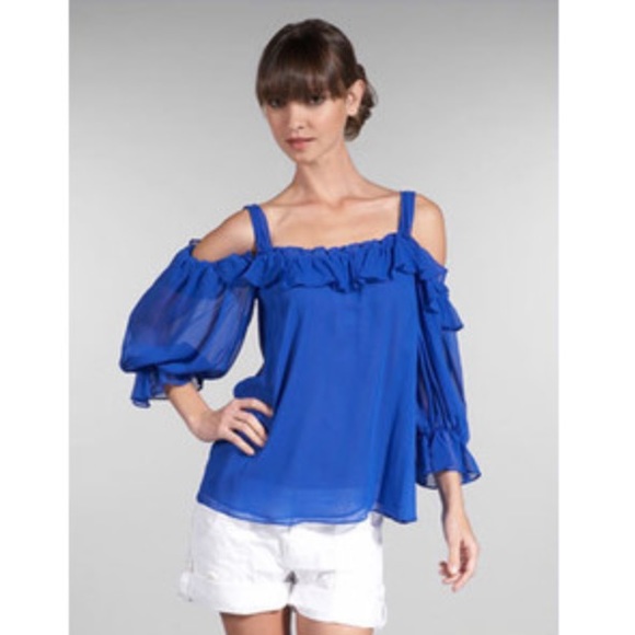 Nanette lepore chiffon silk top