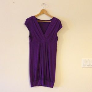 Purple v neck dress