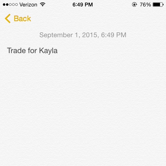 Trade bundle for Kayla