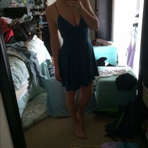 Urban Outfitters Teal low back cocktail Dress