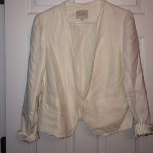 Loft linen blazer in a white