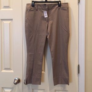 White House Black Market - Dark Tan Crop Pants