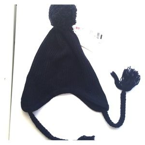 Cashmere blended ear muff cap