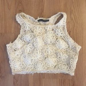Lace Racerback Crop Top