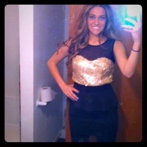 Gold and Black dress