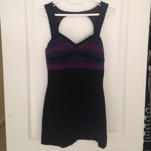 Mini dress with purple detail