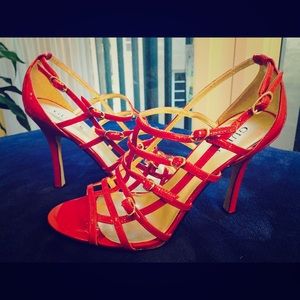 Red Strappy Sandals Nine West