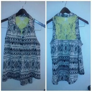 Black/white...Yellow lace back
