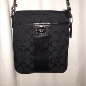 Black over the shoulder coach purse