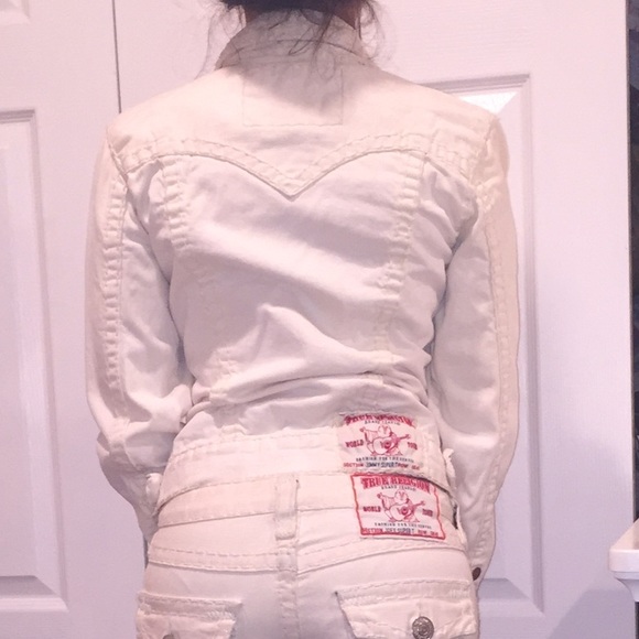 True Religion Brand Jeans JACKET (off white-S) - Picture 2 of 4