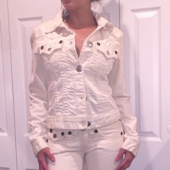 True Religion Brand Jeans JACKET (off white-S) - Picture 3 of 4