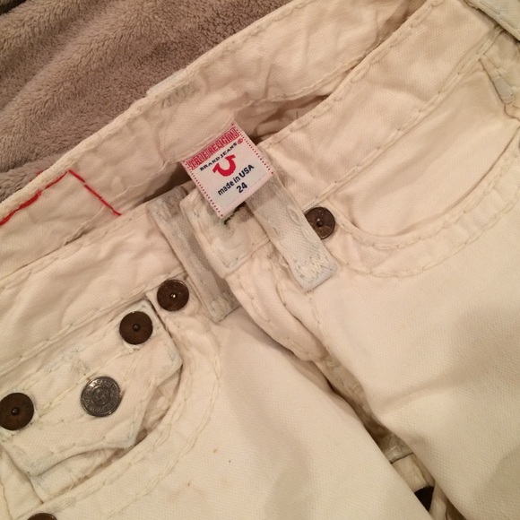 True Religion Brand JEANS (off white) Size 24 - Picture 4 of 4