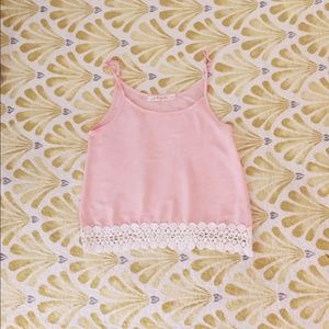 Light pink top.