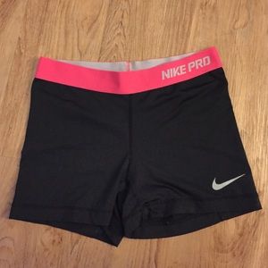 Black and Pink Nike Pros
