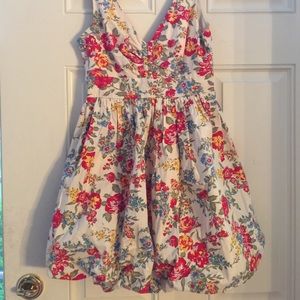 Bubble Skirt Floral Dress