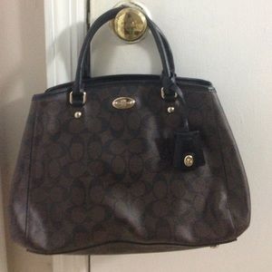 Brown coach handbag