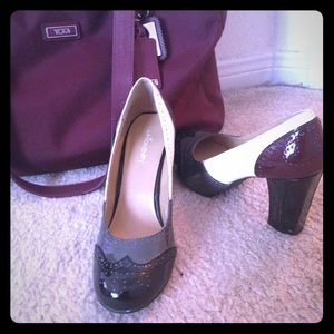 Color Block Square Heels