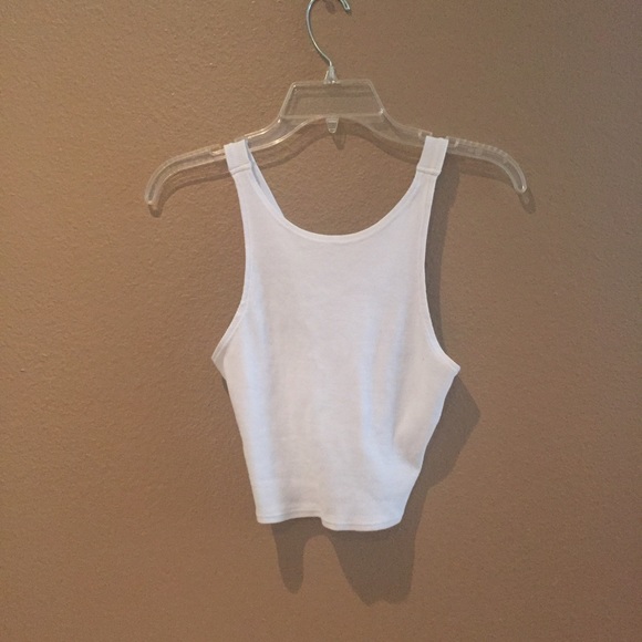 White Razor Back Tank Top