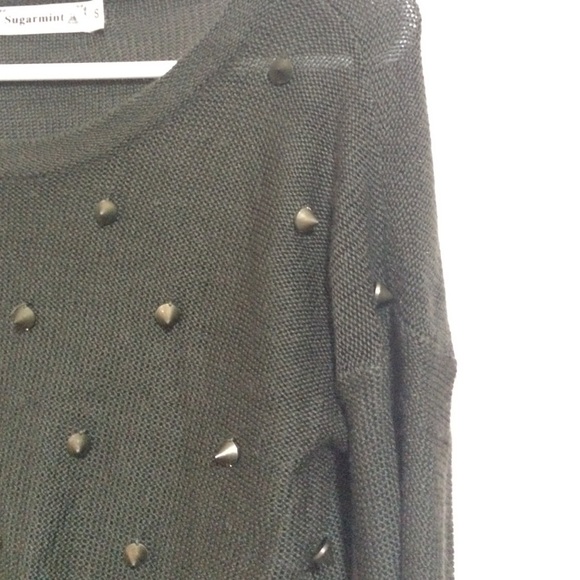 Studded Hi-Lo Sweater