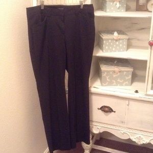 Black Flat Front Express Pants