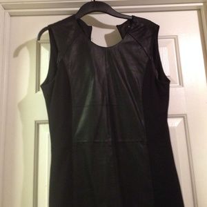 Black from leather and back down the middle dress