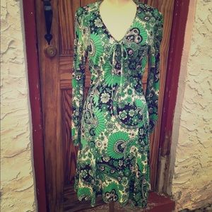 Vintage 60-70's paisley print dress!