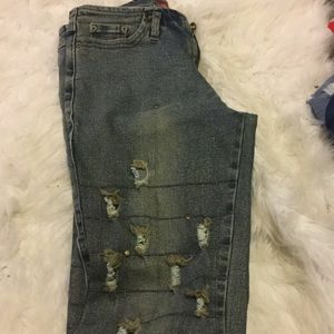 Flare bottom Ripped Jeans