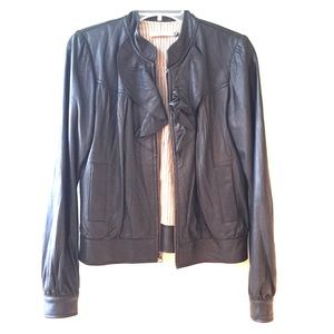 Mike & Chris Black Leather Jacket, M