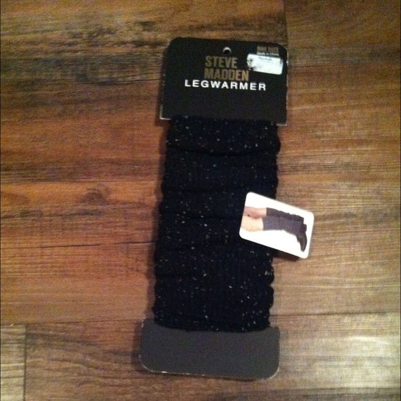Steve Madden Black Wool Leg Warmers.