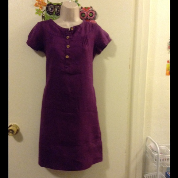 GAP purple linen dress