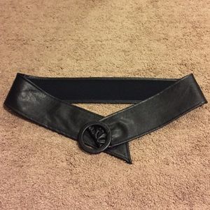 Faux leather belt
