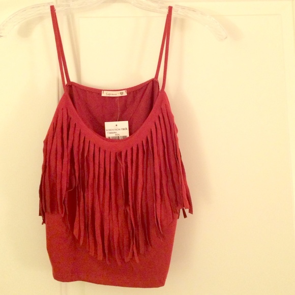 Fringe suede nordstrom crop top